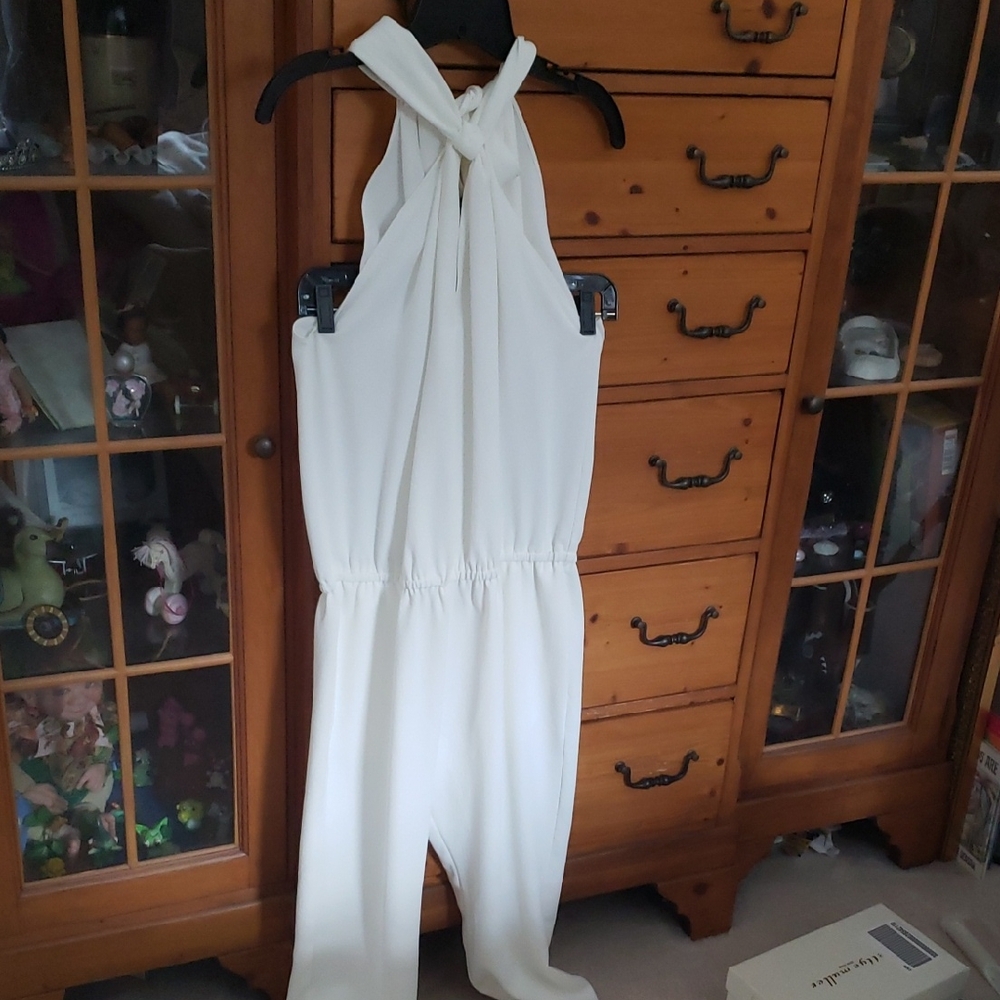 Vanessa Bruno Cream Halter Jumpsuit